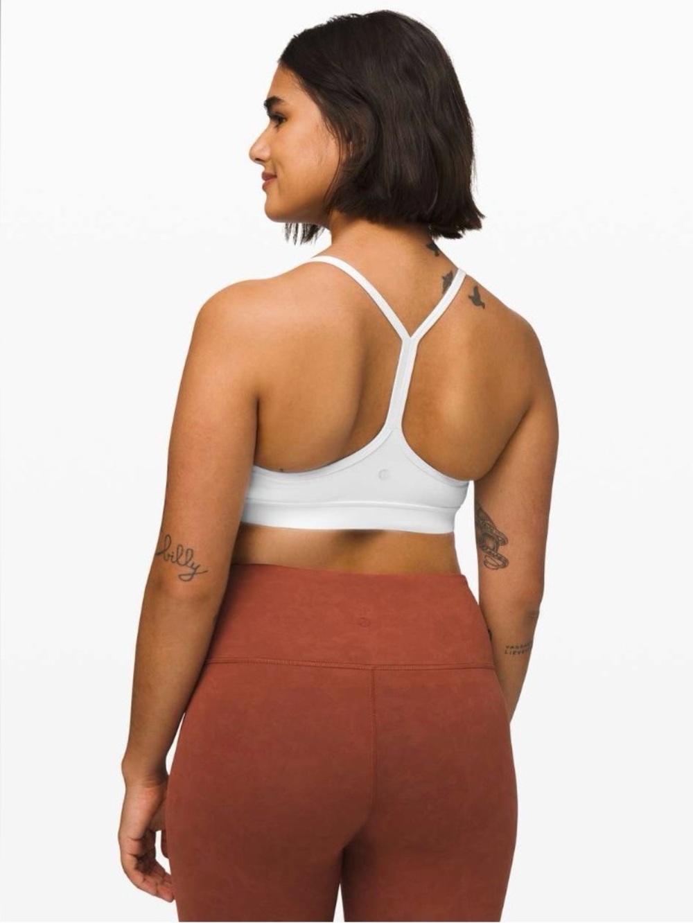 lululemon athletica White T-Back Racer Sports Bra